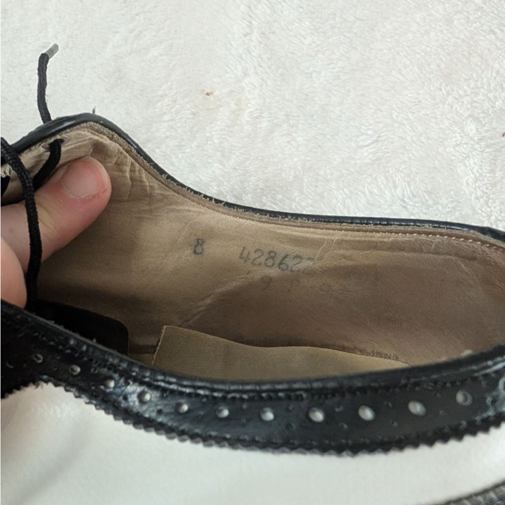 Hyde Vintage Black & White Wingtaill Bowling Oxfords Shoes - Size 8 - Picture 5 of 13